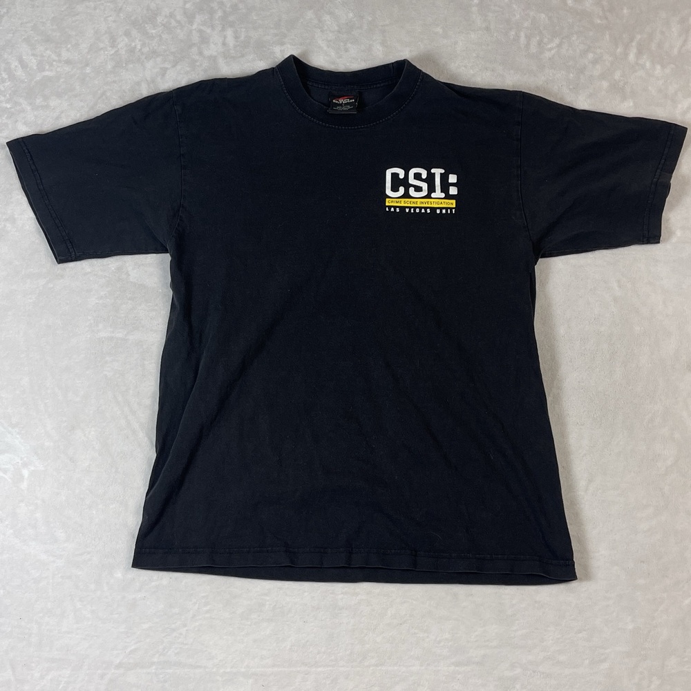 CSI Las Vegas Unit Crime Scene Investigation Men's Black T-Shirt Size L
